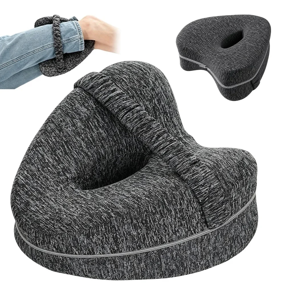 Coussin de genoux avec sangle élastique, porté autour de la jambe
