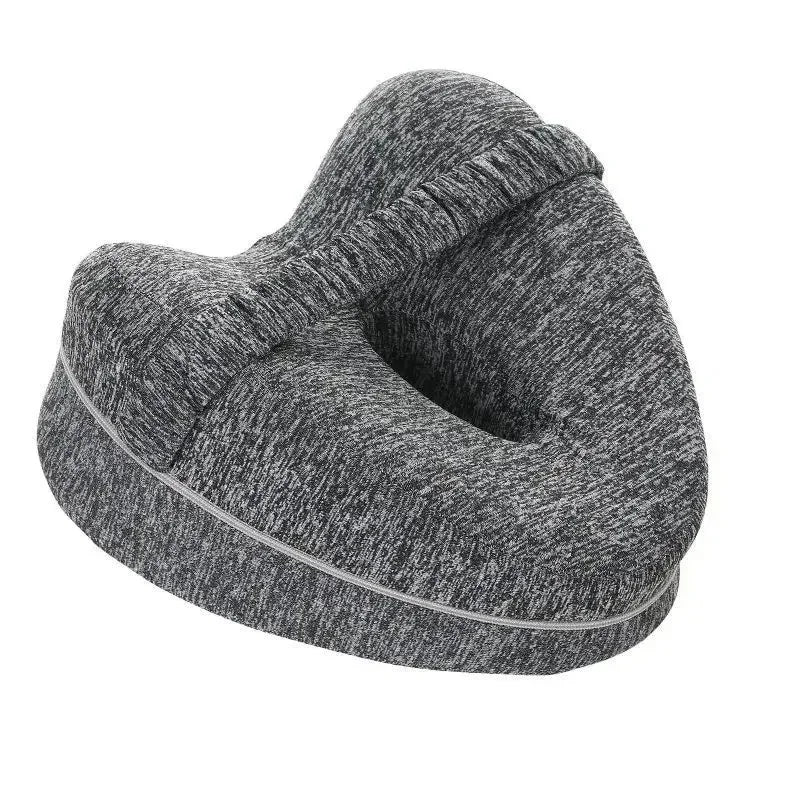 Coussin de genoux en forme de cœur, mousse à mémoire de forme et housse grise chinée
