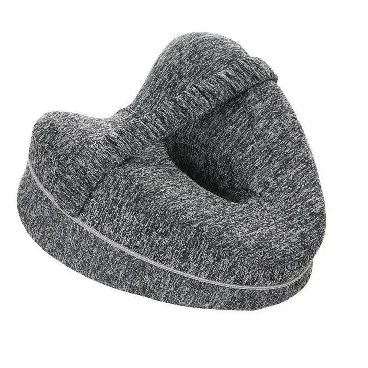 Coussin de genoux en forme de cœur, mousse à mémoire de forme et housse grise chinée