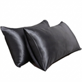 Taies d'oreiller satinées effet soie (lot de 2)